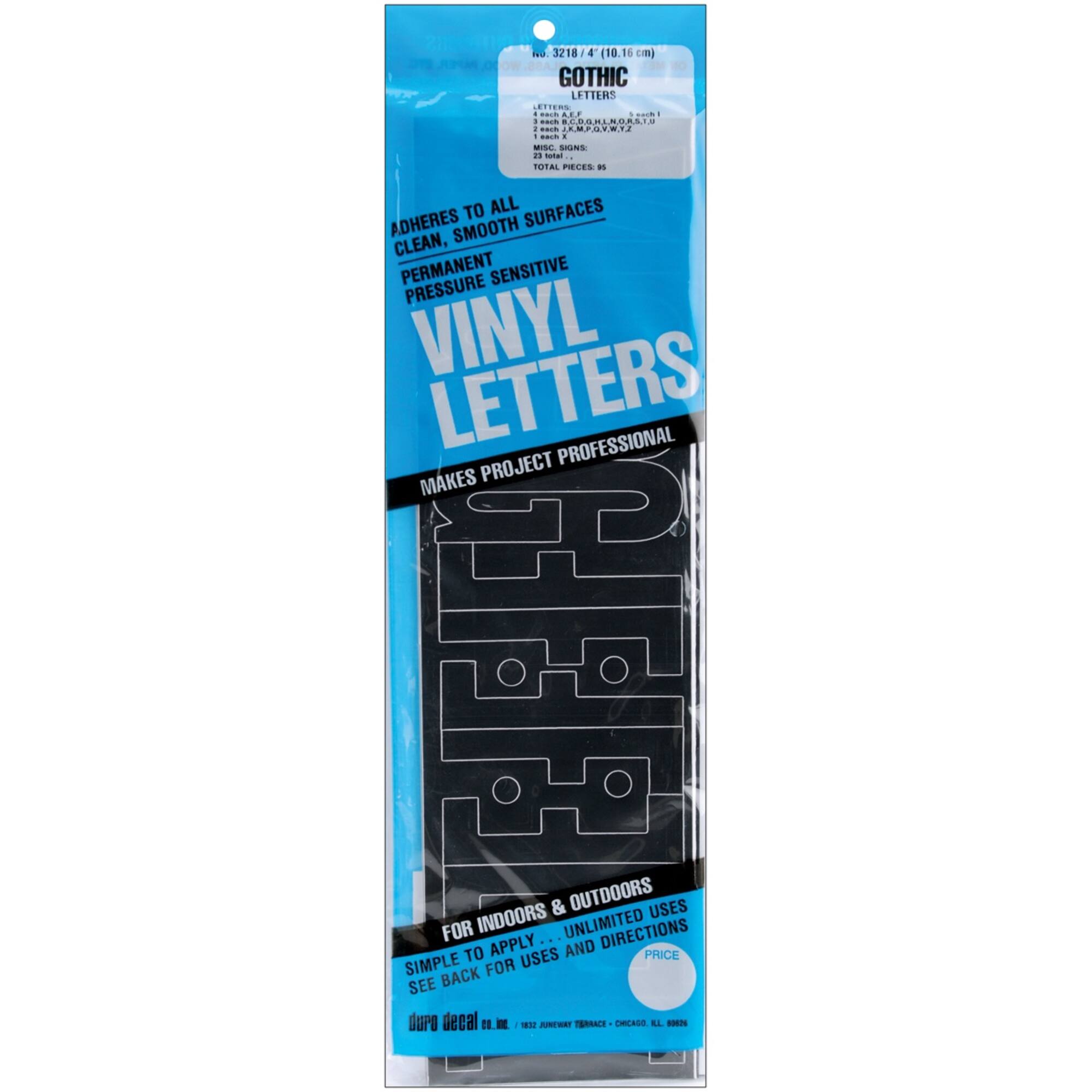 Graphic Products 4" Permanent Adhesive Vinyl Letters